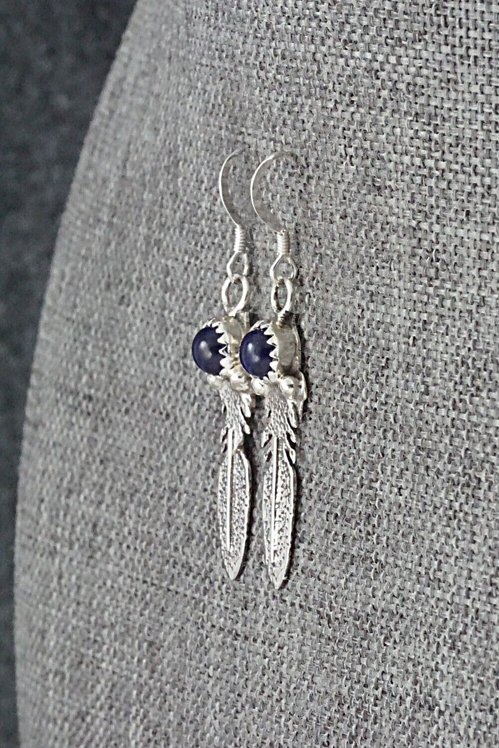 Lapis & Sterling Silver Earrings - Louise Yazzie