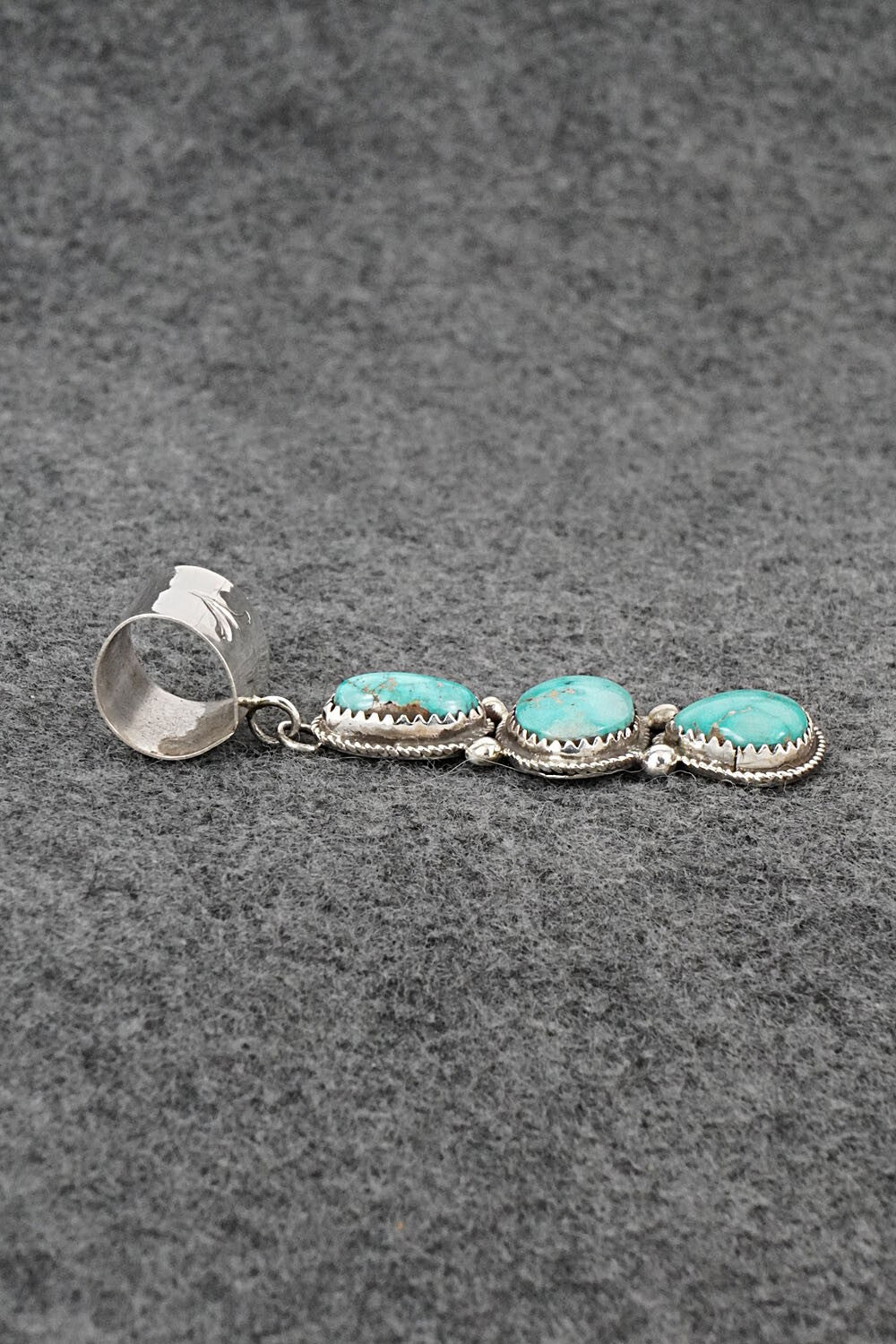 Turquoise & Sterling Silver Pendant - Ernest Hawthorne
