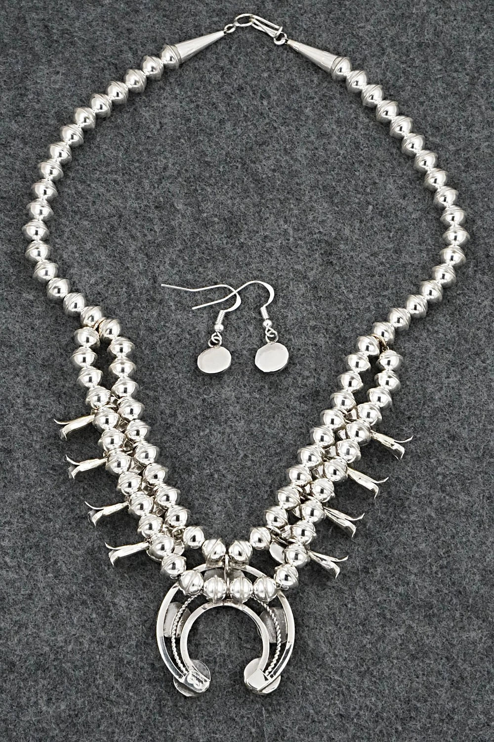 Turquoise & Sterling Silver Squash Blossom Set - Phil Garcia