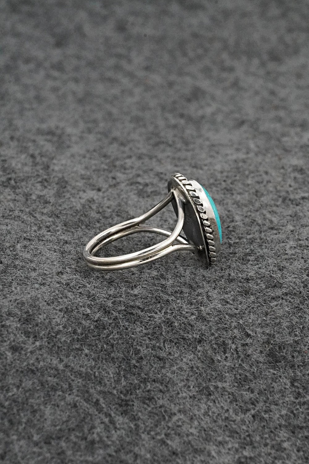 Turquoise & Sterling Silver Ring - Eugene Gruber - Size 6