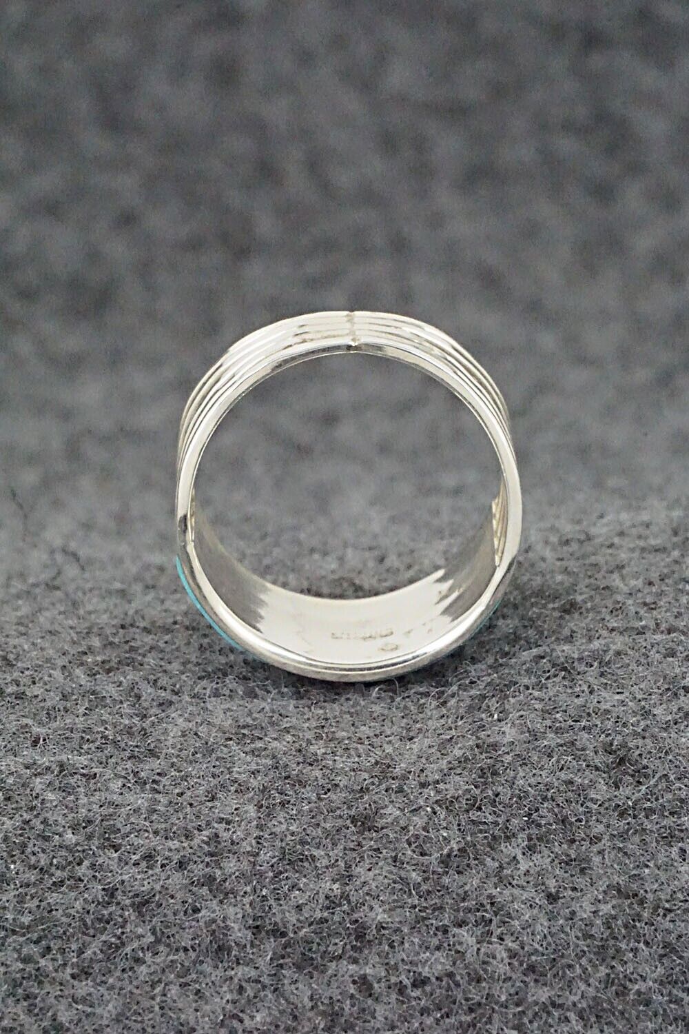 Turquoise & Sterling Silver Ring - Claresse Kylestewa - Size 8.75