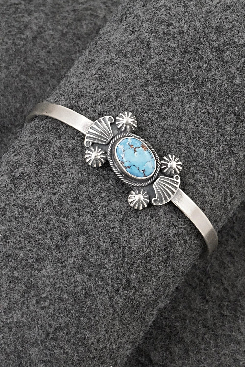 Turquoise & Sterling Silver Bracelet - Genevieve Francisco