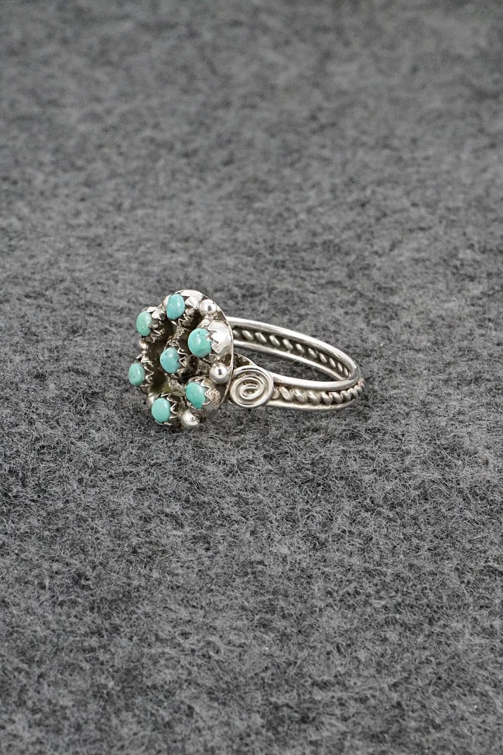 Turquoise & Sterling Silver Ring - Priscilla Reeder - Size 10