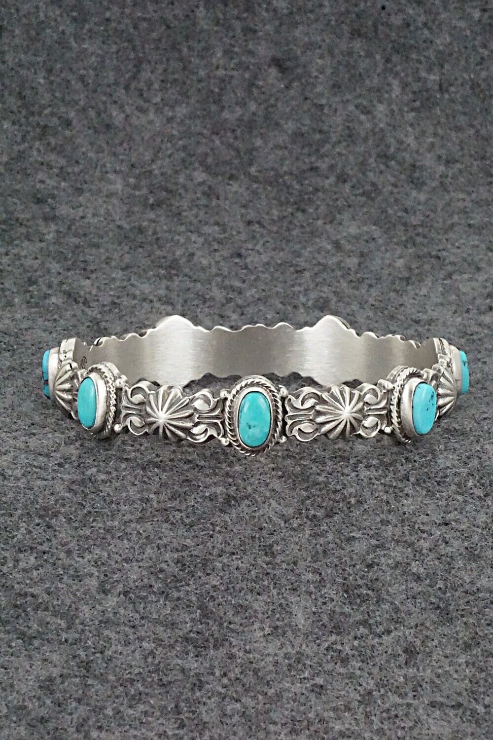 Turquoise & Sterling Silver Bangle Bracelet - Thomas Yazzie