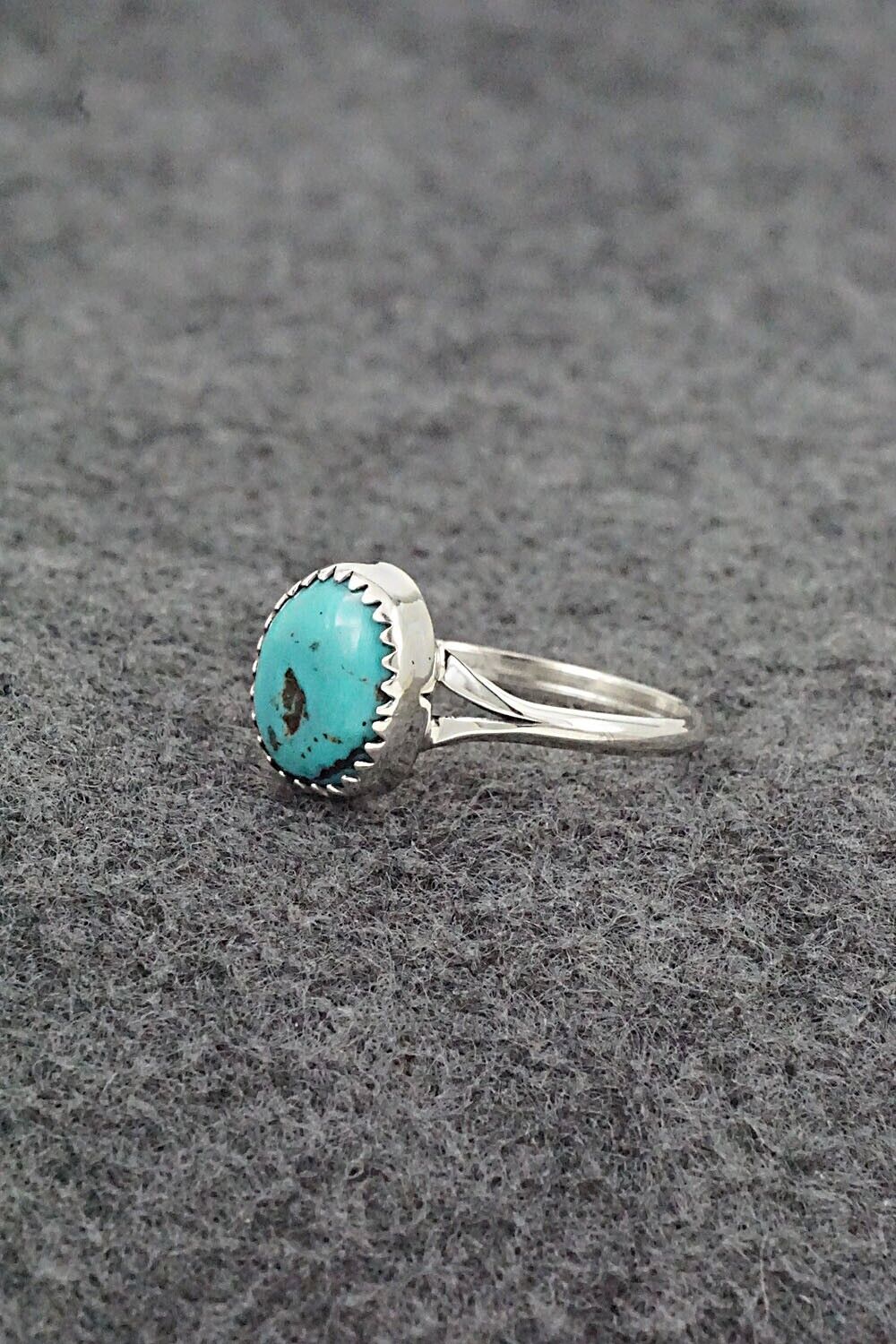 Turquoise & Sterling Silver Ring - Betty Hawthorne - Size 6.75