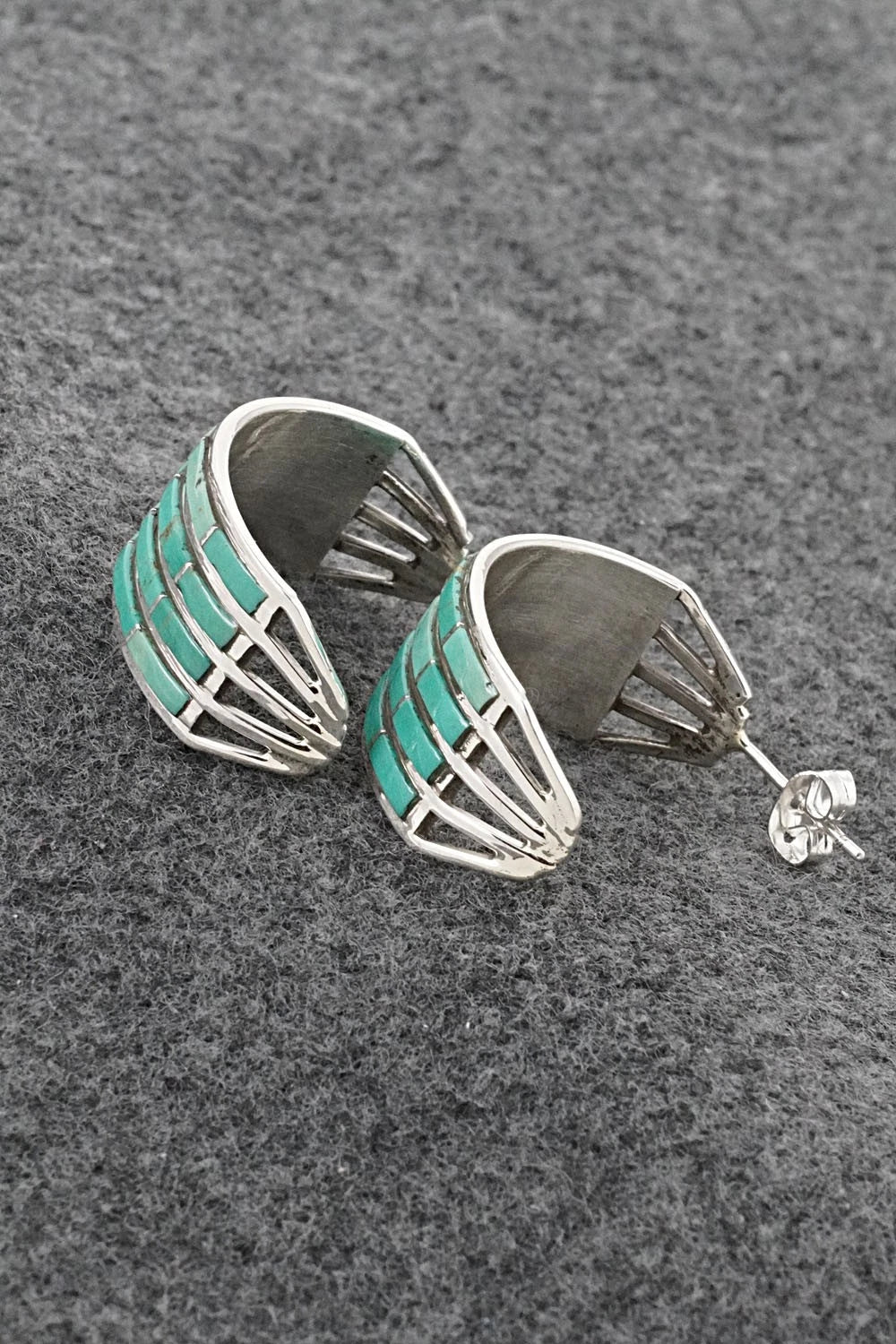 Turquoise & Sterling Silver Earrings - Andrew Enrico