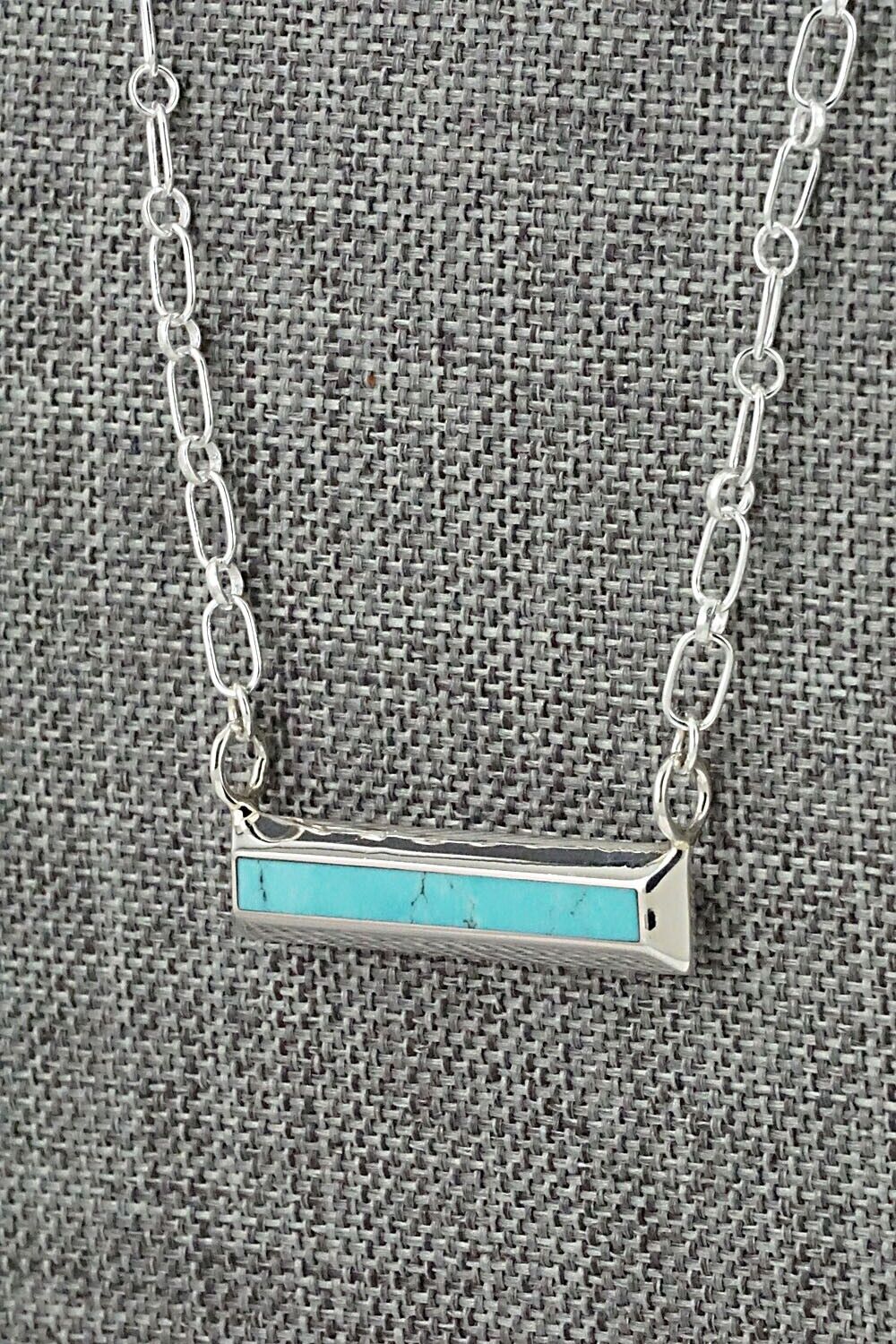 Turquoise & Sterling Silver Necklace - Troy Natachu
