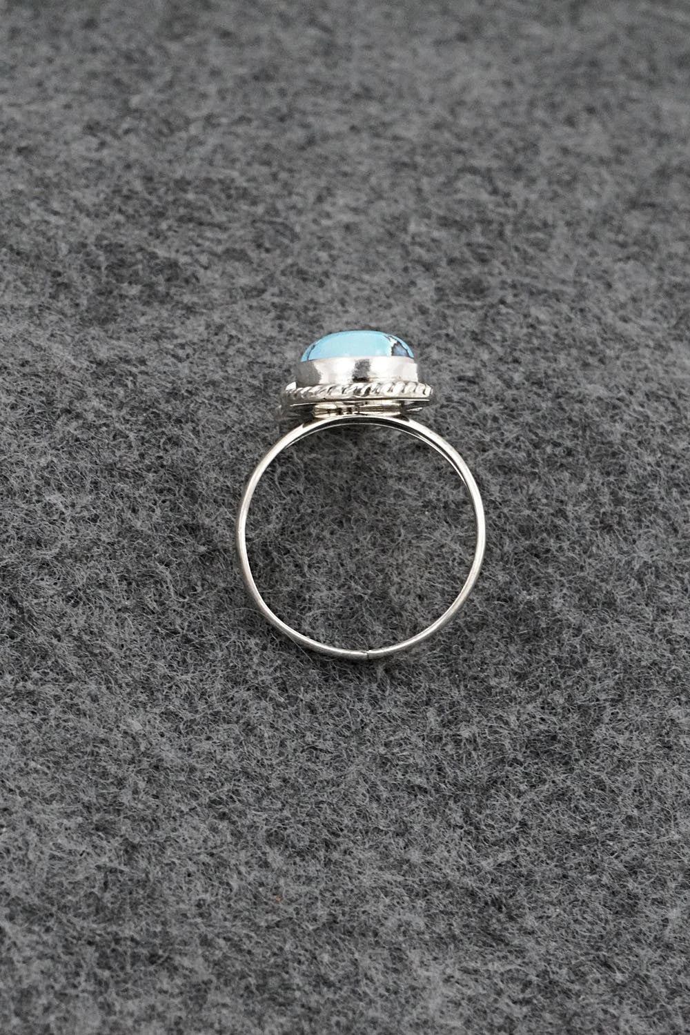 Turquoise & Sterling Silver Ring - Eugene Gruber - Size 7