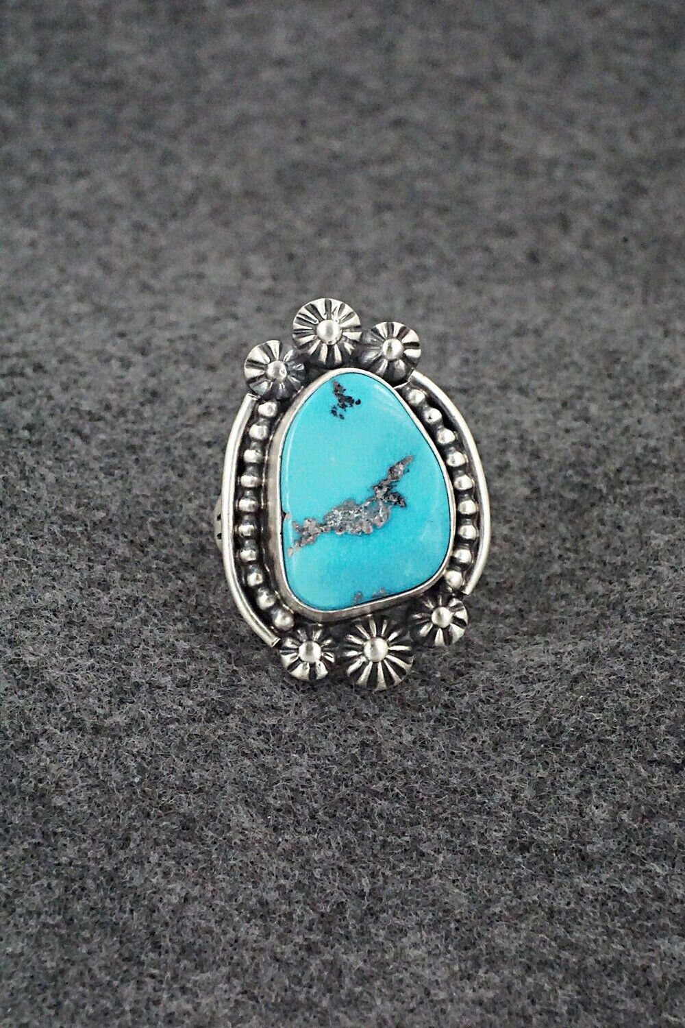 Turquoise & Sterling Silver Ring - Darrin Livingston - Size 7