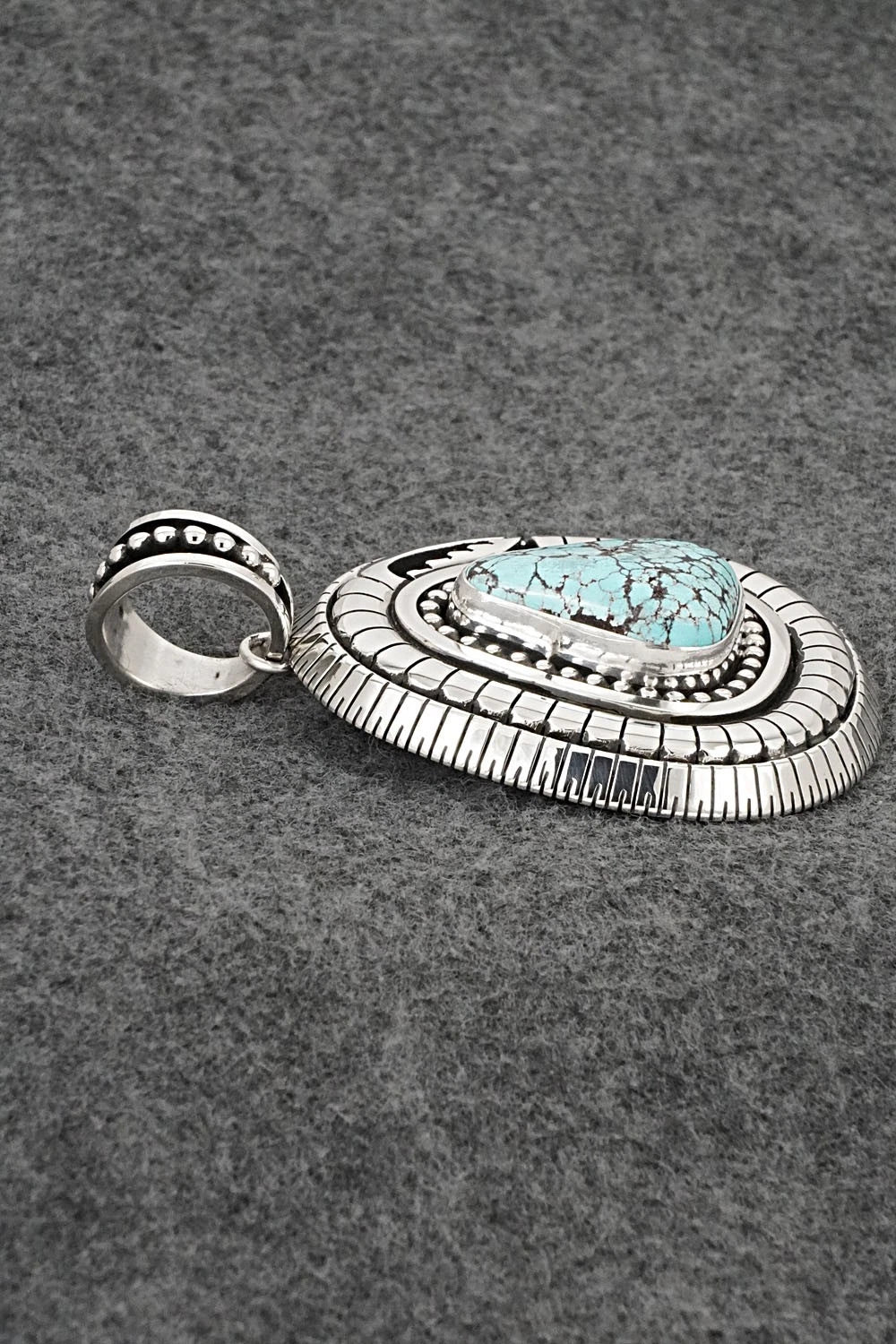 Turquoise and Sterling Silver Pendant - Jonathan Nez