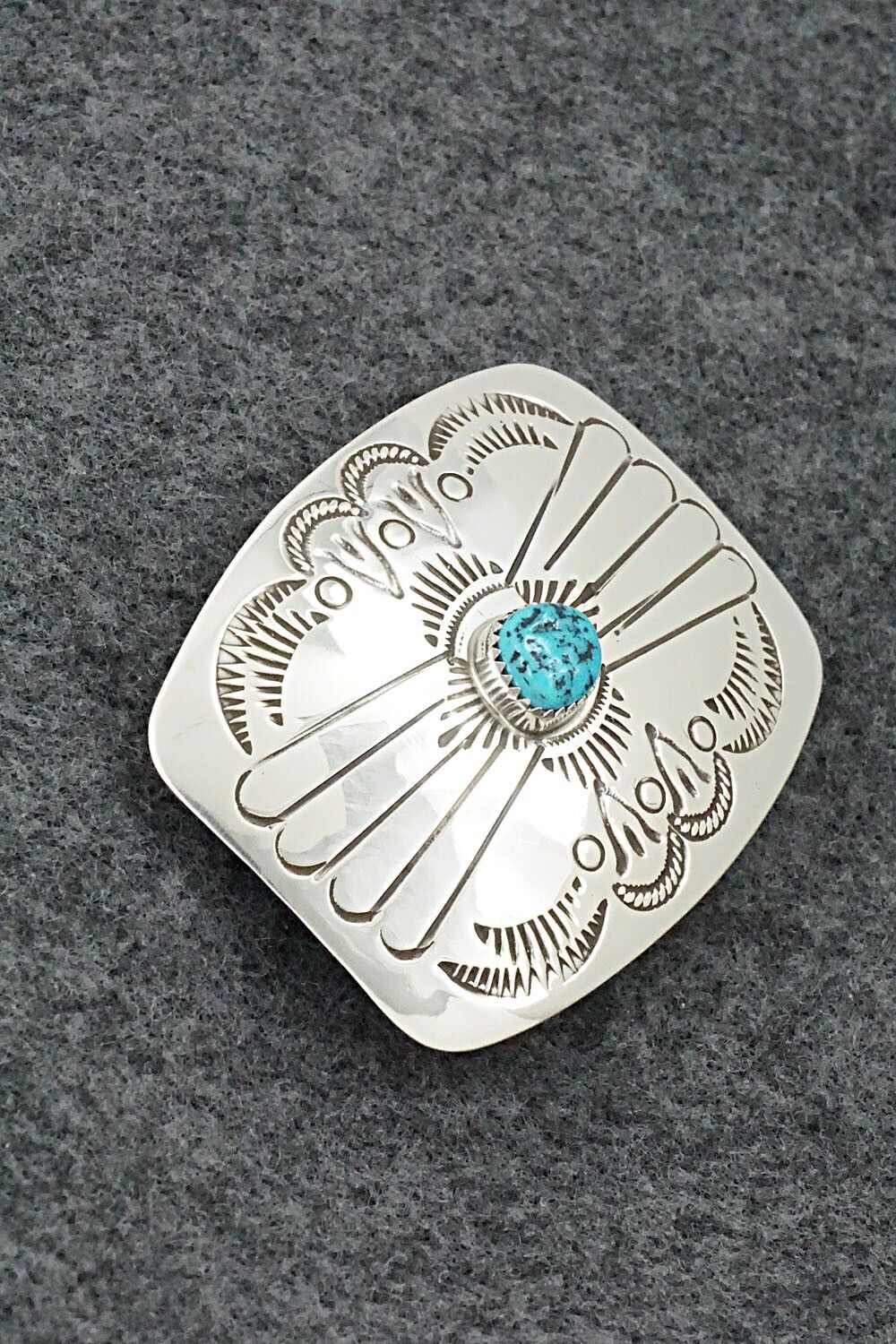Turquoise & Sterling Silver Belt Buckle - Jolene Begay