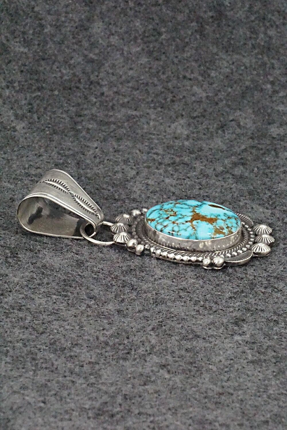 Turquoise & Sterling Silver Pendant - Tom Lewis