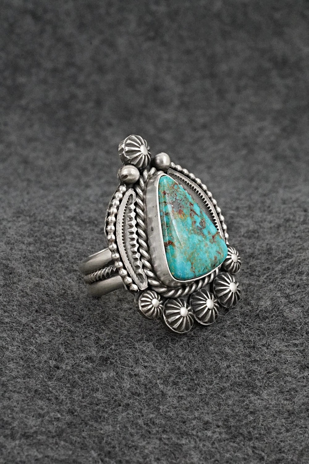 Turquoise & Sterling Silver Ring - Michael Calladitto - Size 7