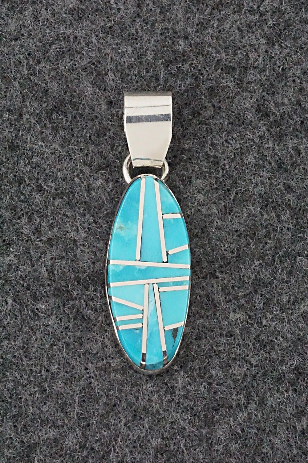 Turquoise & Sterling Silver Pendant & Earrings Set - Julia Etsitty