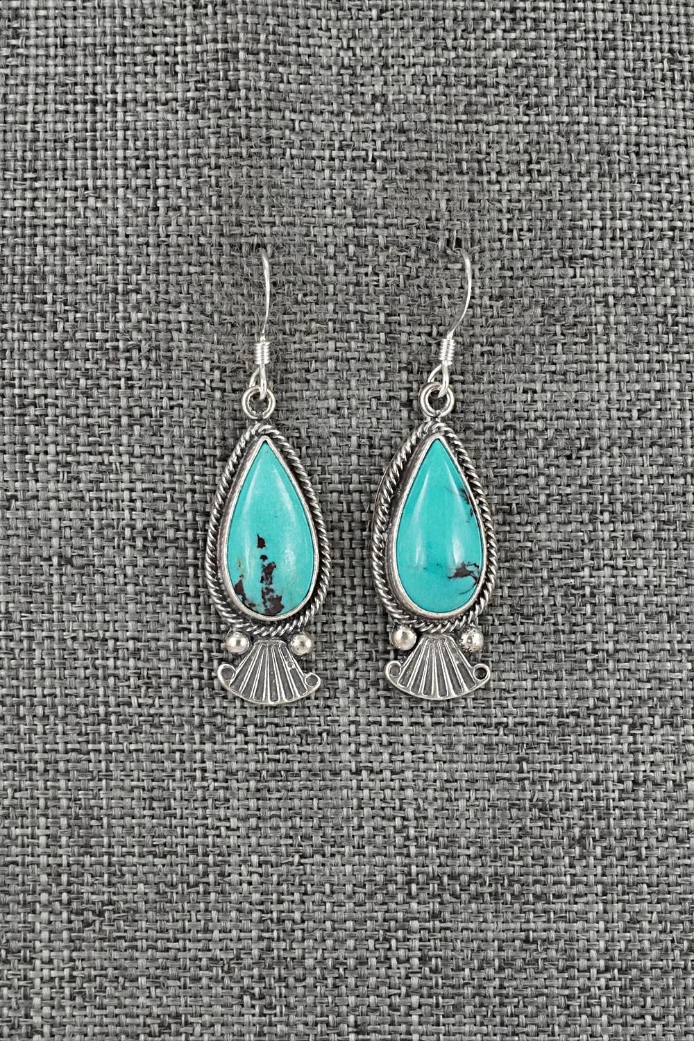 Turquoise & Sterling Silver Earrings - Verley Betone