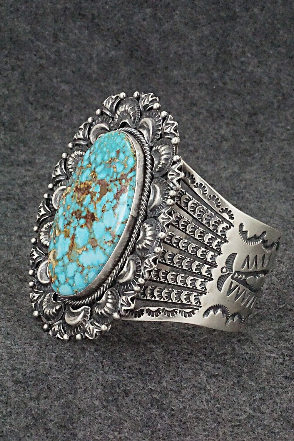 Turquoise and Sterling Silver Bracelet & Ring Set - Randy Boyd - Size 8