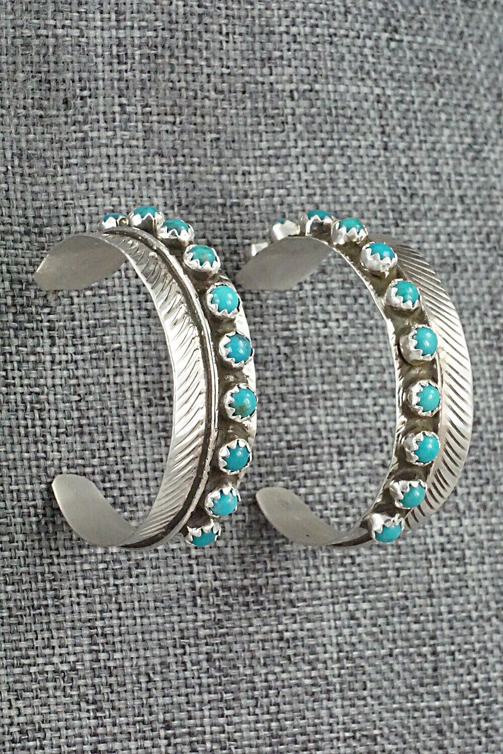 Turquoise and Sterling Silver Earrings - Aaron Davis