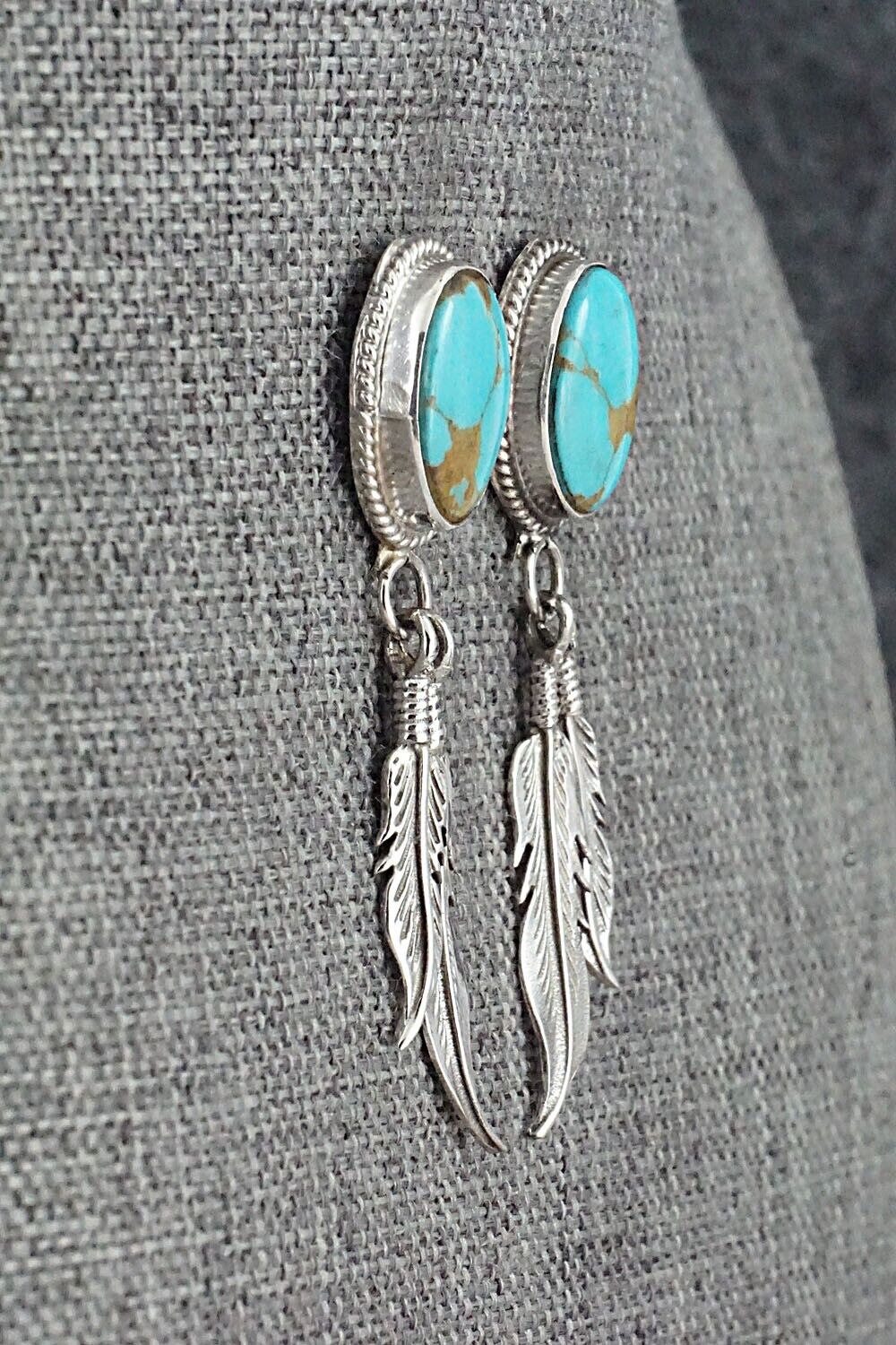 Turquoise and Sterling Silver Earrings - Sharon McCarthy