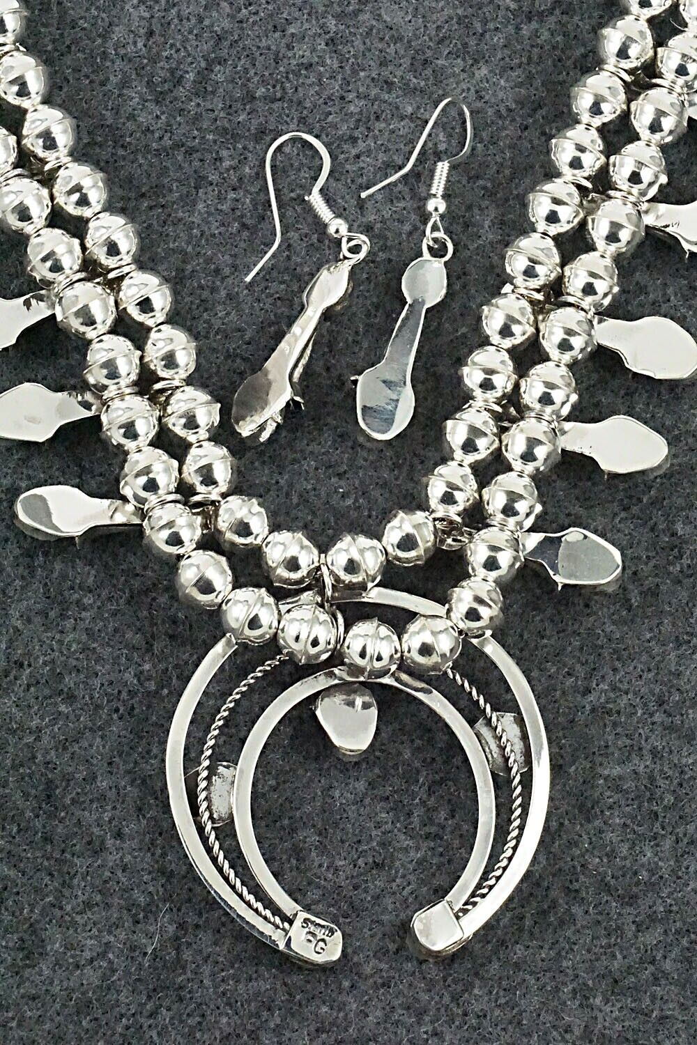 Turquoise & Sterling Silver Squash Blossom Set - Phil Garcia