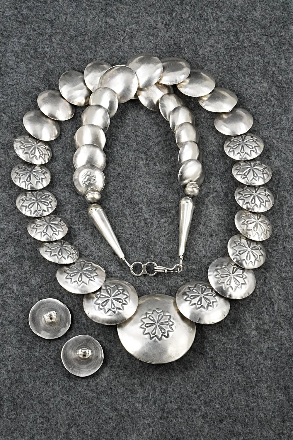 Turquoise & Sterling Silver Necklace and Earrings Set - Tim Thompson