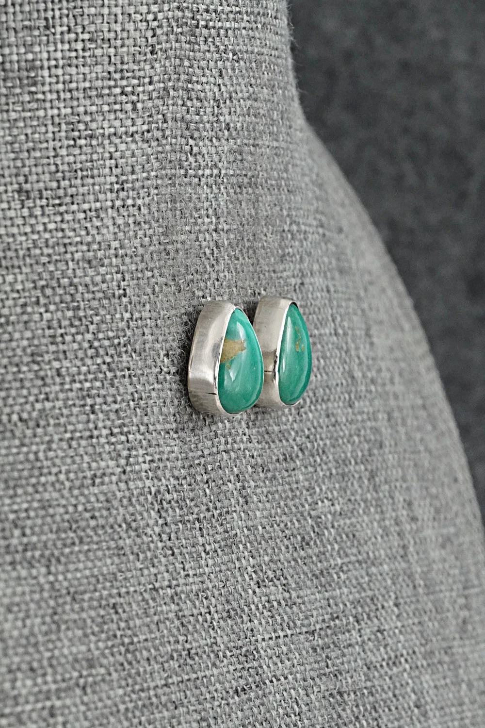 Turquoise & Sterling Silver Earrings - Rosemary Saunders