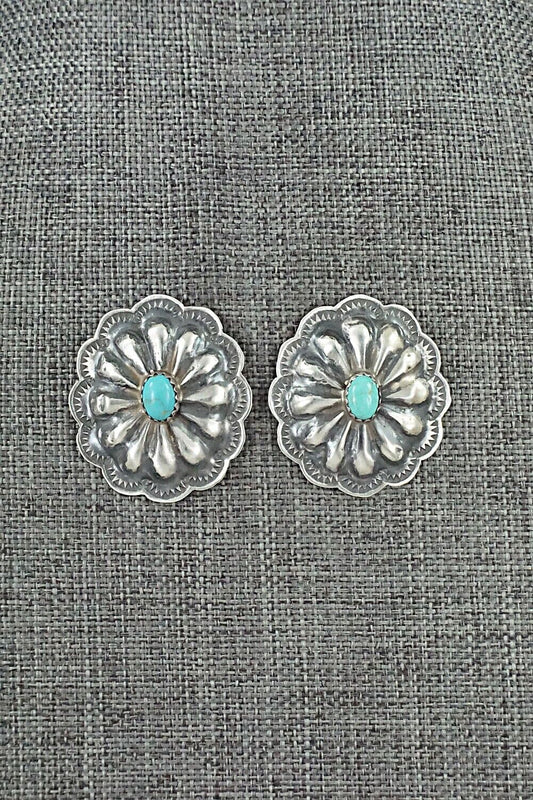 Turquoise & Sterling Silver Earrings - Rita Lee