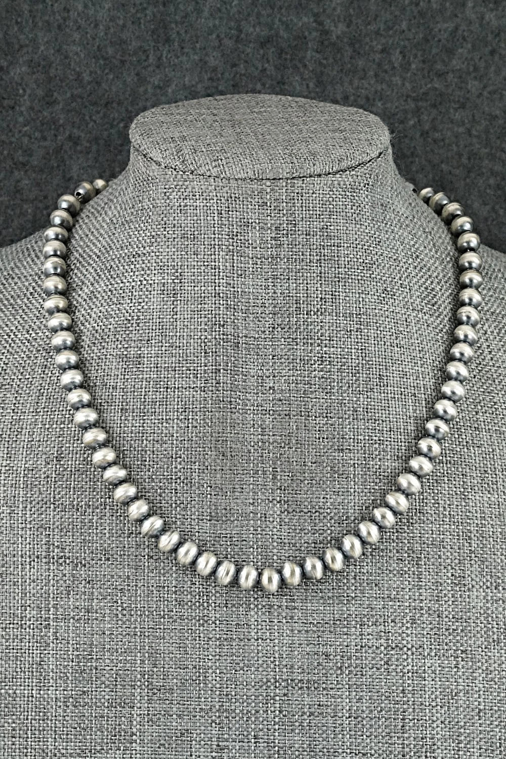 Sterling Silver Navajo Pearl Necklace 14" - Dorinda Mariano