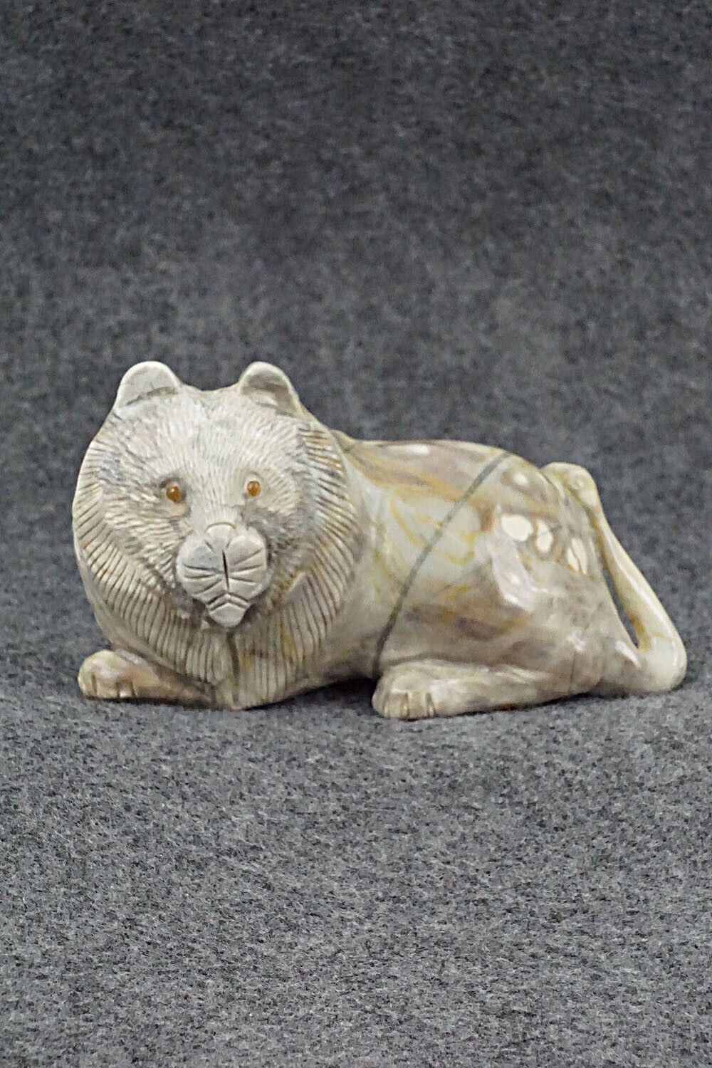 Lion Zuni Fetish Carving - Wilfred Cheama