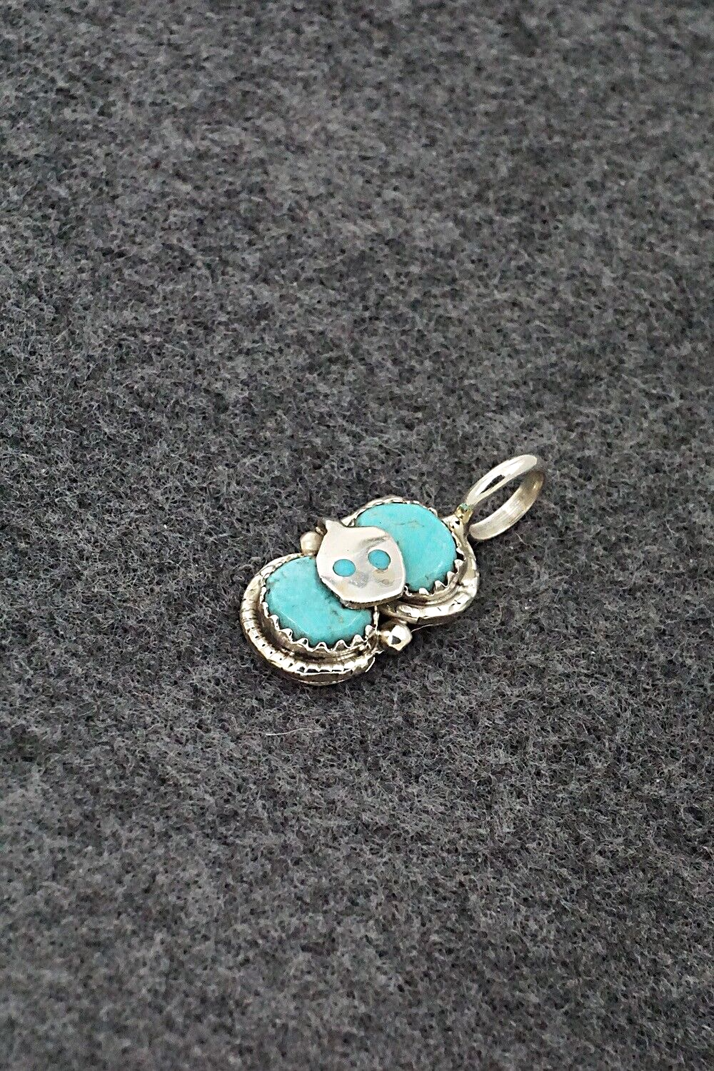 Turquoise and Sterling Silver Pendant - Joy Calavaza