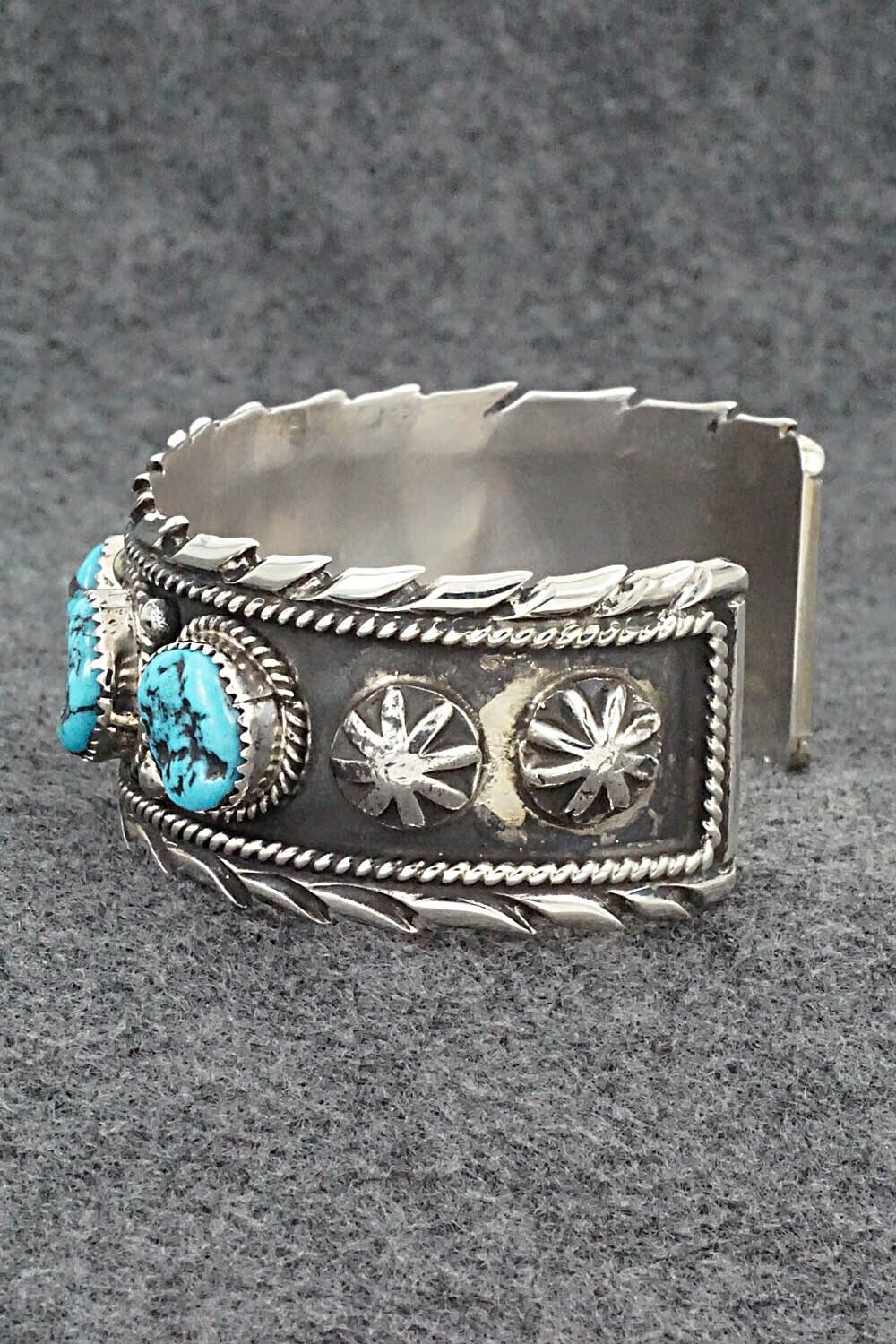 Turquoise and Sterling Silver Bracelet - Vernon Johnson