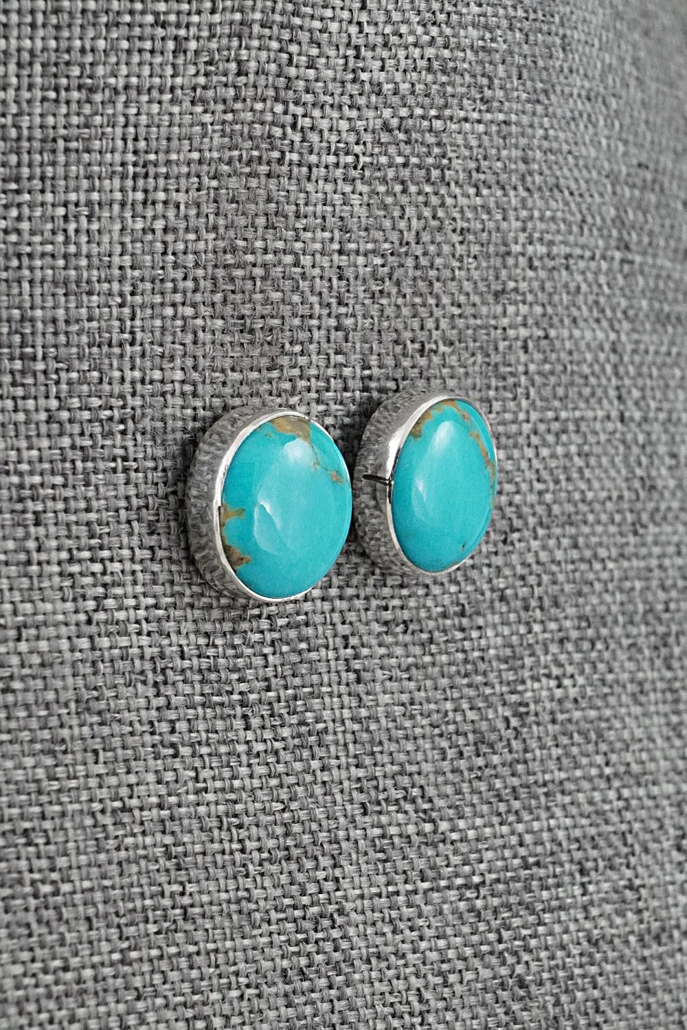 Turquoise & Sterling Silver Earrings - Rosemary Saunders