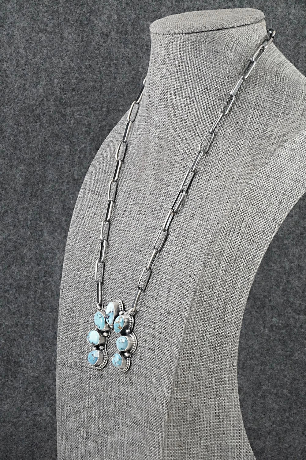 Turquoise & Sterling Silver Necklace - Darrin Livingston
