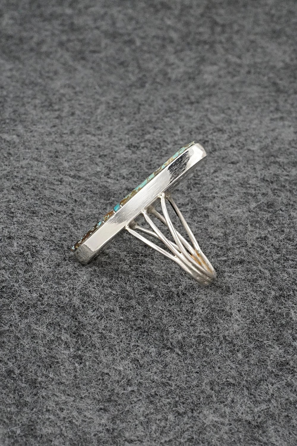 Turquoise & Sterling Silver Ring - Harold Smith - Size 8.25