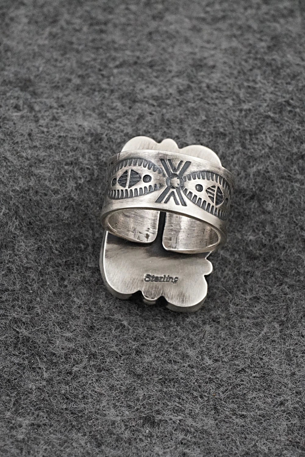 Turquoise & Sterling Silver Ring - Angela Martin - Size 6.5