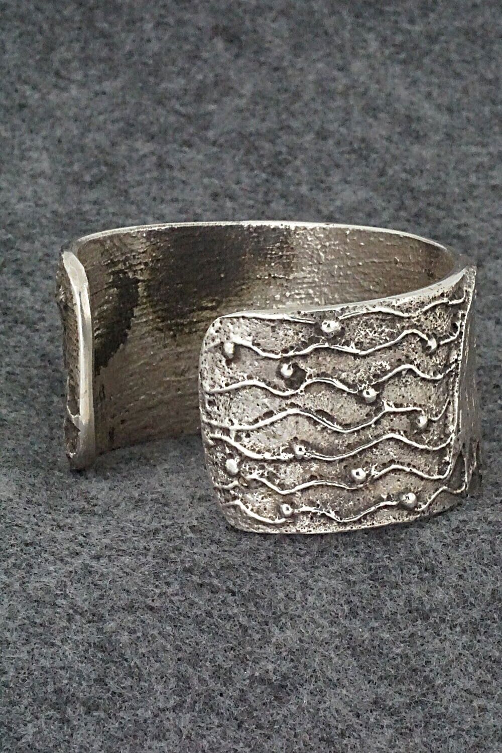 Tufa Cast Sterling Silver Bracelet - Navajo