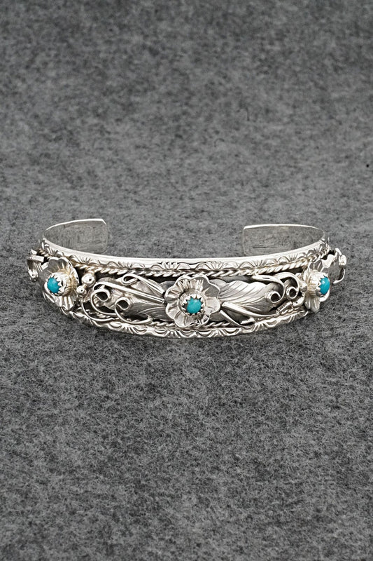 Turquoise & Sterling Silver Bracelet - Bessie Joe