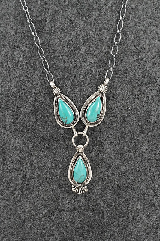 Turquoise & Sterling Silver Necklace - Verley Betone