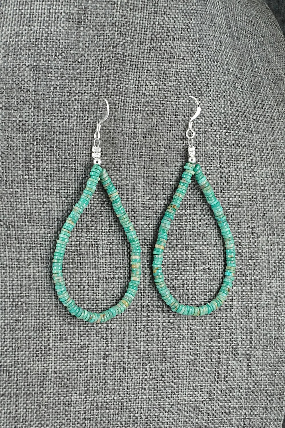 Turquoise & Sterling Silver Earrings - Doreen Jake