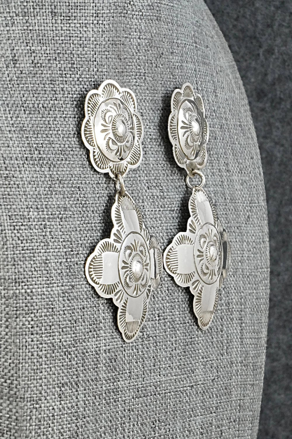 Sterling Silver Earrings - Bertha Begay