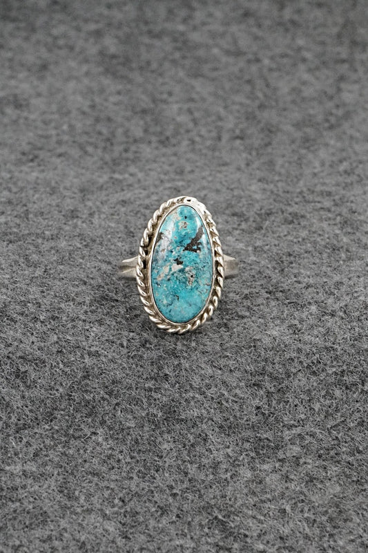 Turquoise & Sterling Silver Ring - Darius Arviso - Size 7.5