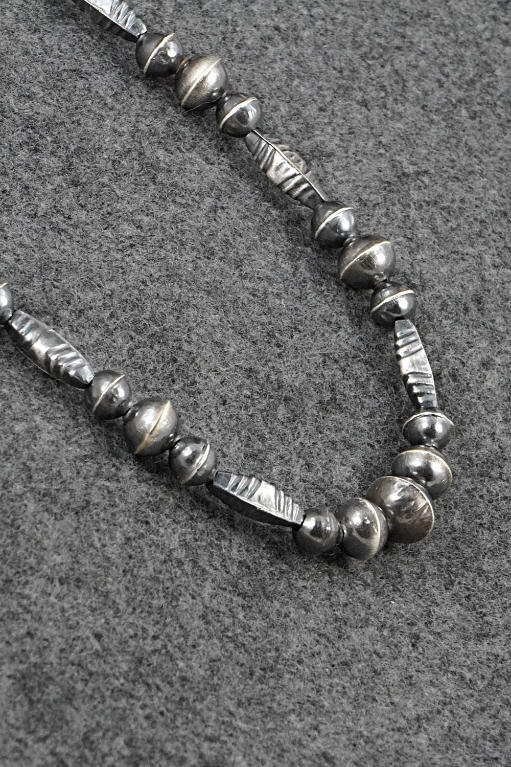 Sterling Silver Navajo Pearl Necklace 20" - Vintage