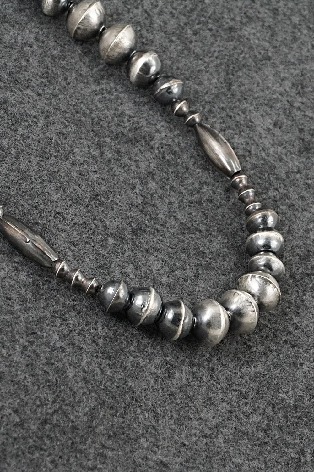 Sterling Silver Navajo Pearl Necklace 18" - Vintage
