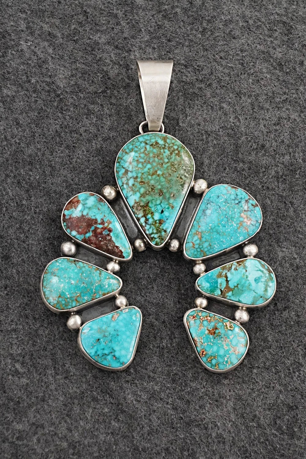 Turquoise & Sterling Silver Pendant - Darrin Livingston
