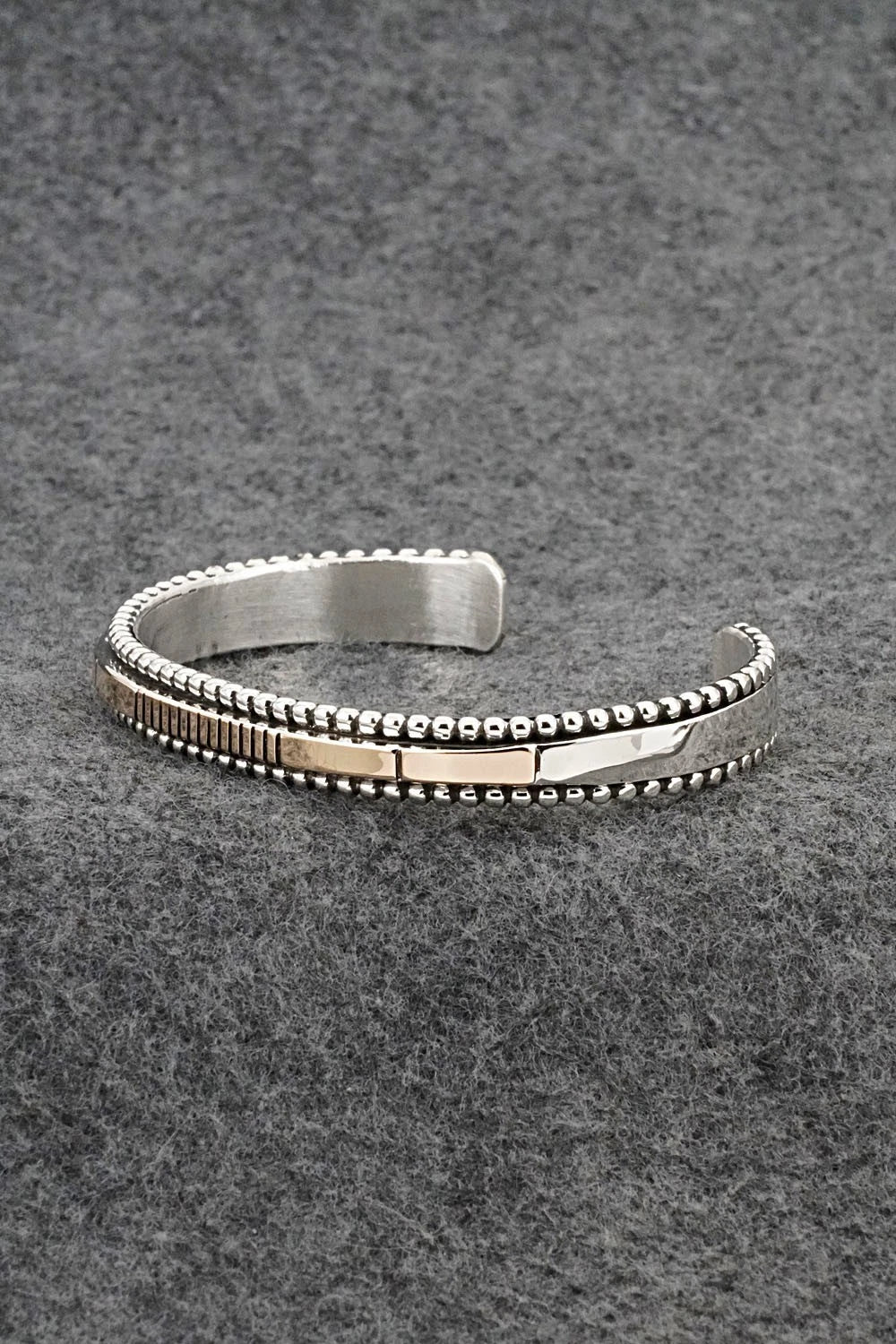 Sterling Silver and 14k Gold Bracelet - Jonathan Nez
