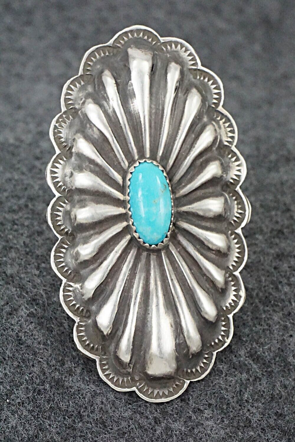 Turquoise & Sterling Silver Ring - Rita Lee - Size 8.5