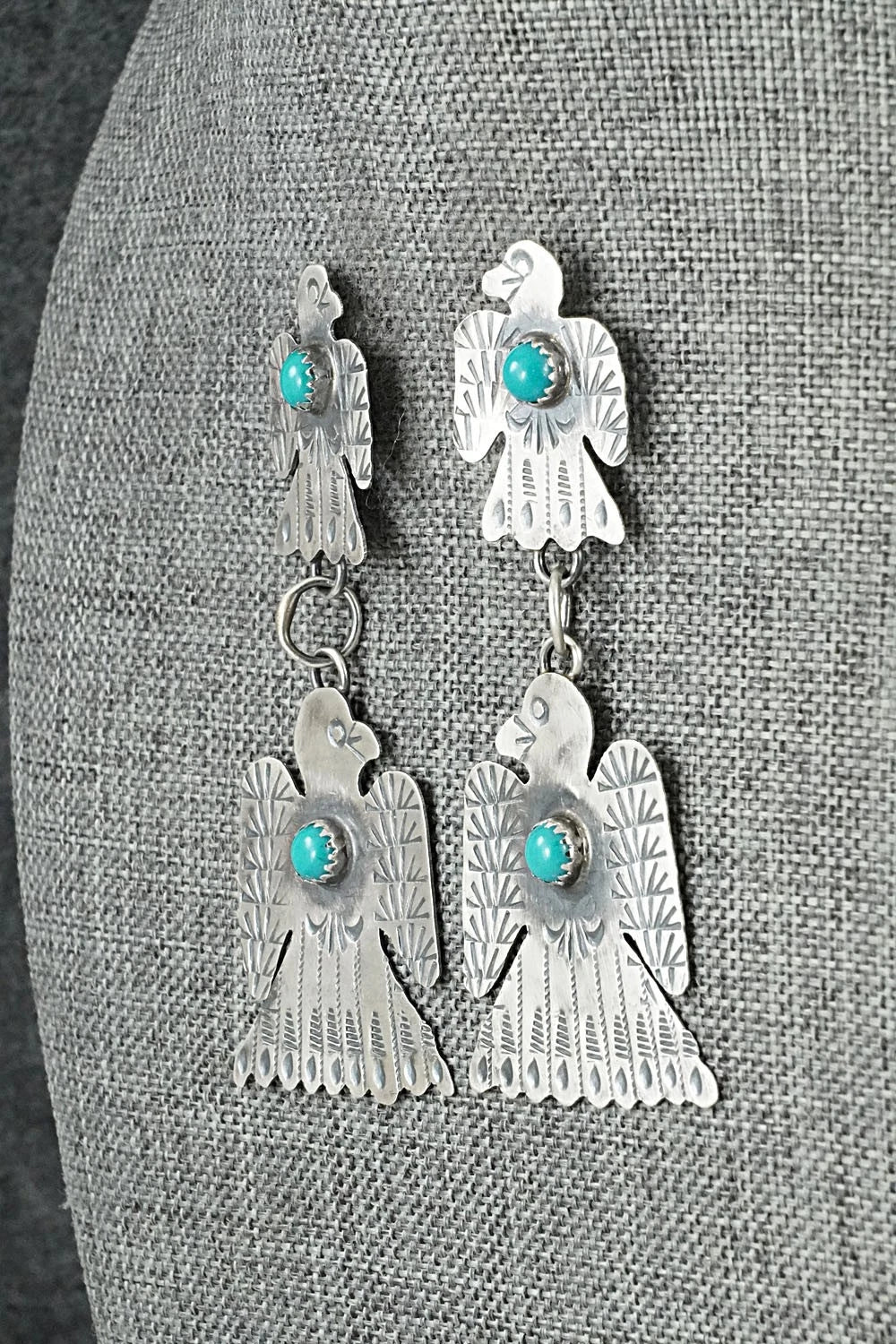 Turquoise & Sterling Silver Earrings - Gabrielle Yazzie