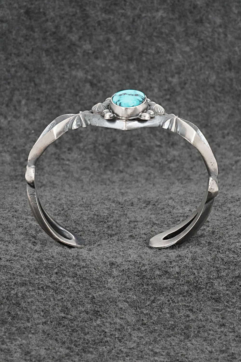 Turquoise & Sterling Silver Bracelet - Harrison Bitsue