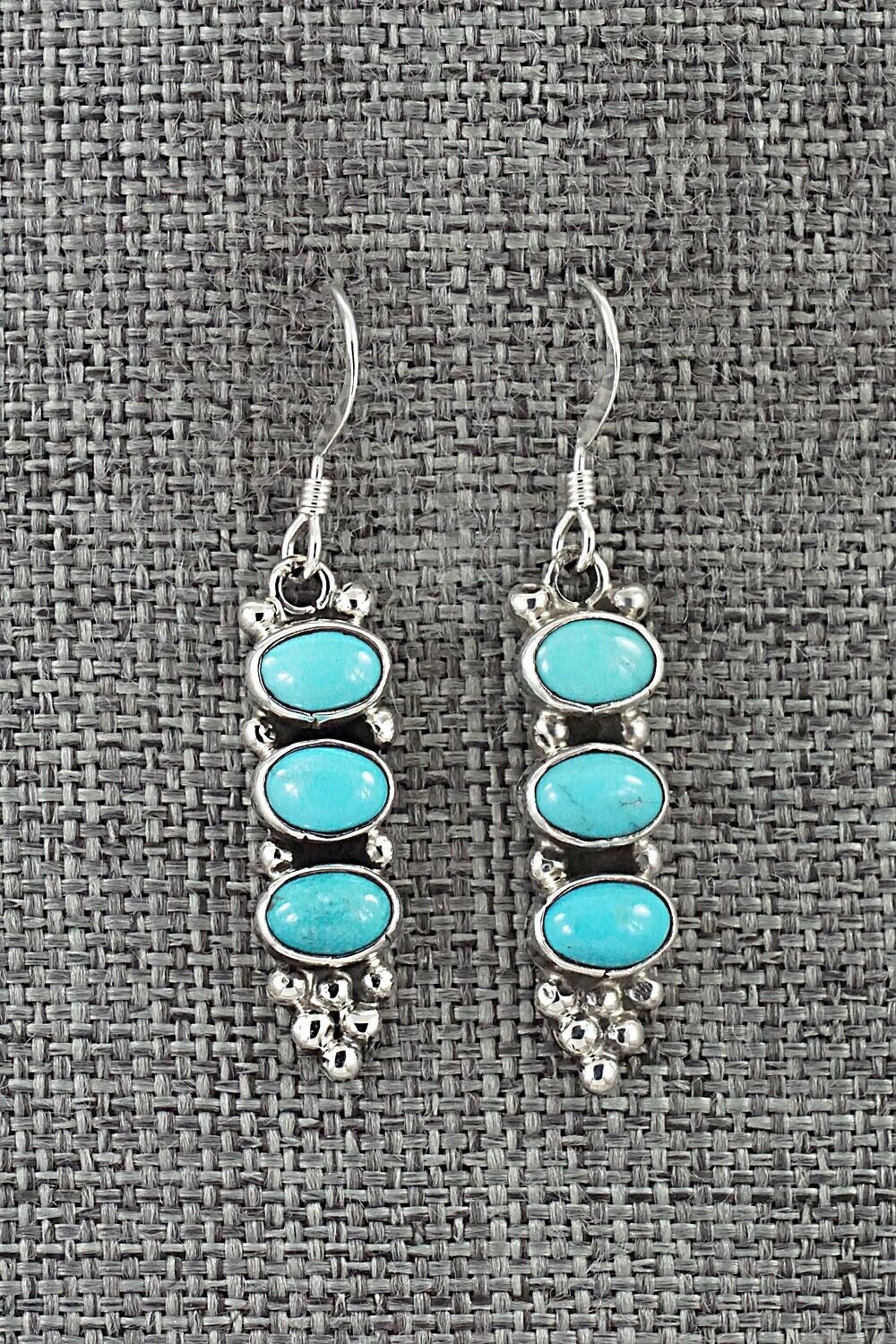 Turquoise & Sterling Silver Earrings - Gary Shorty