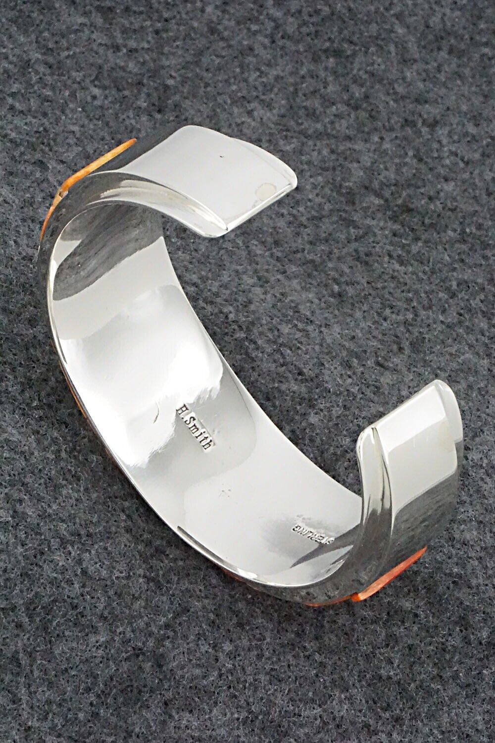 Spiny Oyster & Sterling Silver Bracelet - Harold Smith