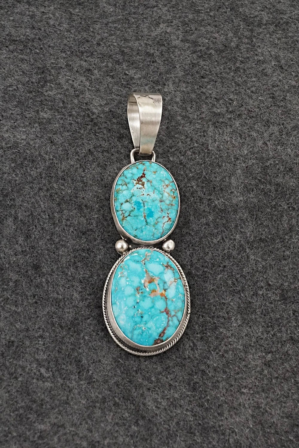 Turquoise & Sterling Silver Pendant - Bobby Johnson